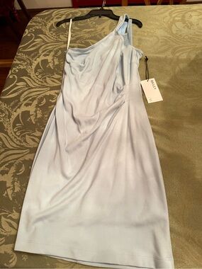 Bailey 44 One-Shoulder Light Blue Dress size S NWT